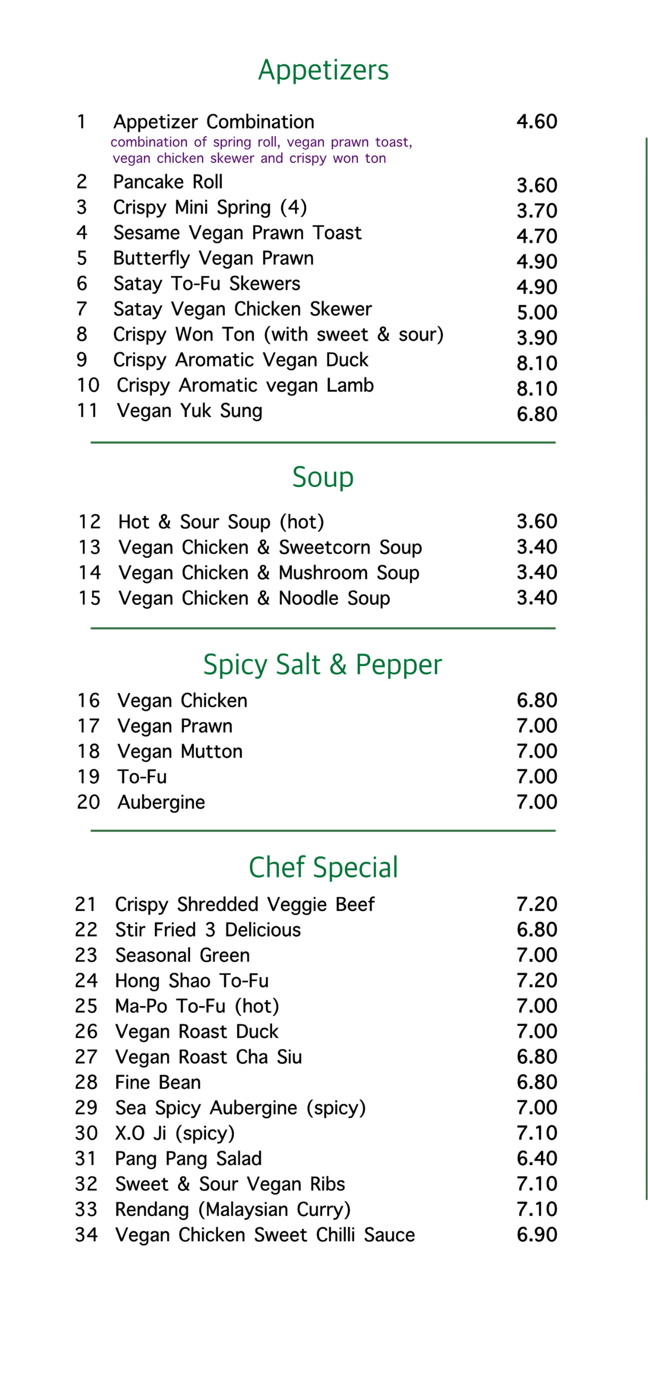 Takeaway Menu Veggie World